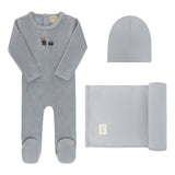 Aurora Blue Embroidered Bear Take Me Home Set