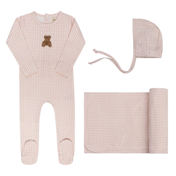 Ely's & Co Pink Gingham Teddy Take Me Home Set