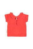 Piupiuchick Baby Red Amour Peter Pan Collar T-shirt