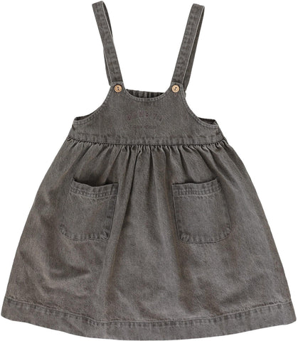 Lil Legs Gray Wash Denim Day Jumper