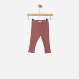 Yell-Oh Marsala Ribbed Frill Legging Set