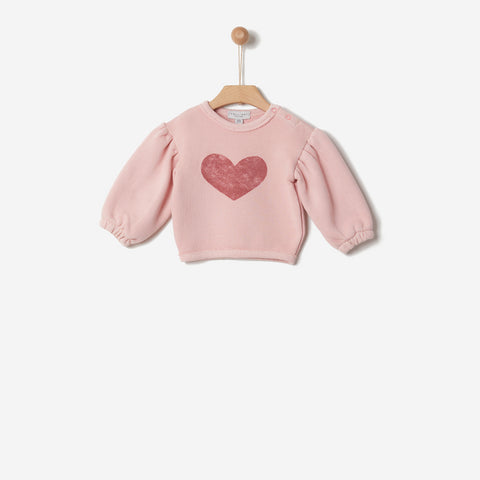 Yell-Oh Blossom Dyed Heart Sweatshirt