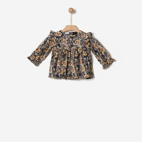 Yell-Oh Baby Black Floral Blouse
