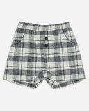 Yell-Oh Black & Beige Checked Cotton Shorts