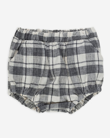 Yell-Oh Black & Beige Checked Cotton Baby Bloomer