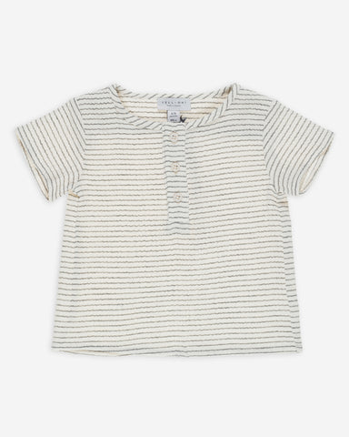 Yell-Oh Black & White Stripe Cotton Baby Shirt