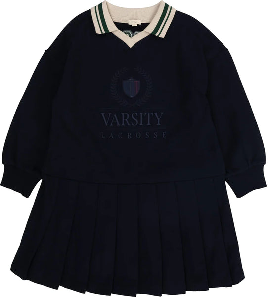 Lil Legs Navy/Green Fan Club Dress