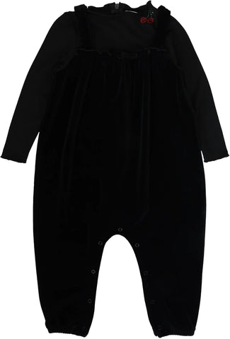 Lil Legs Analogie Black Cherry Mockneck Romper