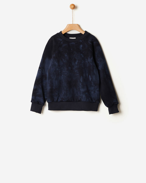 Yell Oh Black Batik Dark Denim Sweatshirt