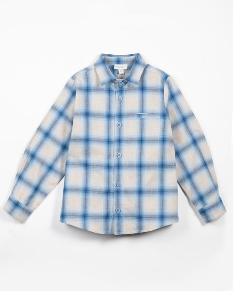 Yell-Oh Blue Quartz Check Polo Shirt