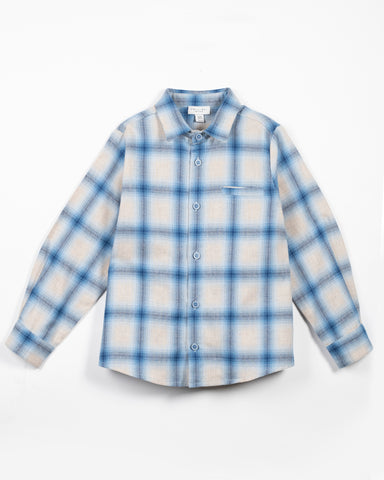 Yell-Oh Blue Quartz Check Polo Shirt
