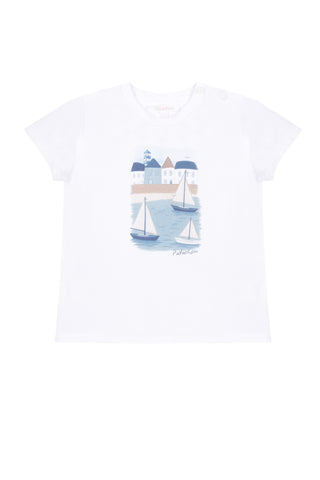 Patachou White Sailboat T-Shirt