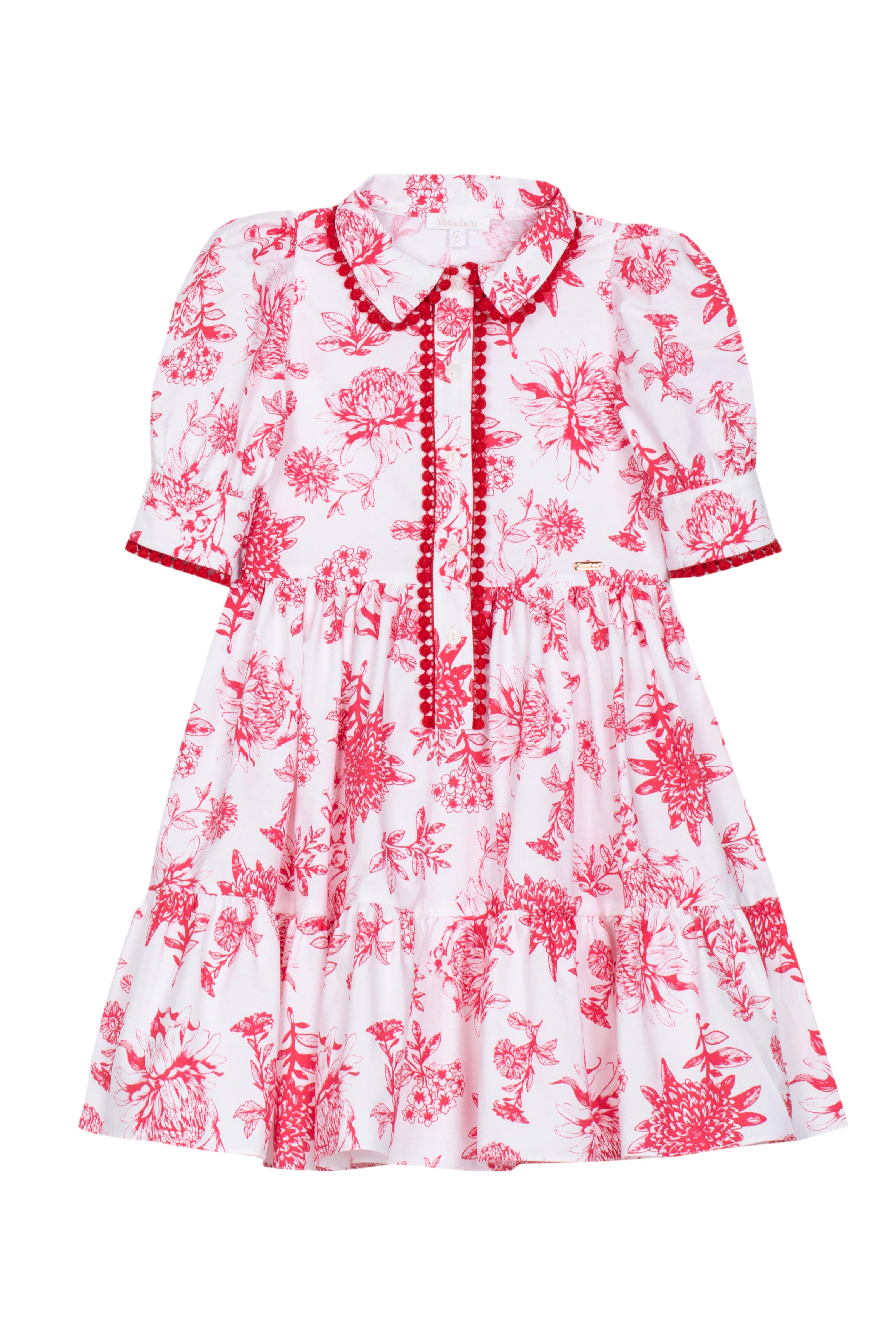 patachou red dress Patachou - Girls Pink & Red Fluffy Dress with Bow