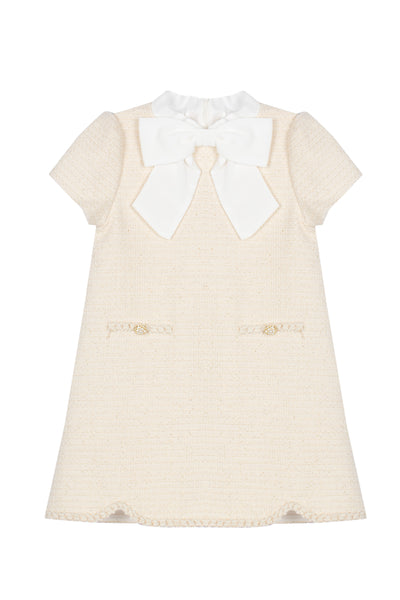 Patachou Gold Tweed Dress