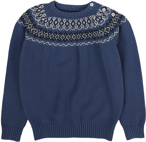 Lil Legs Analogie Dried Blue Heirloom Knits Boys Sweater