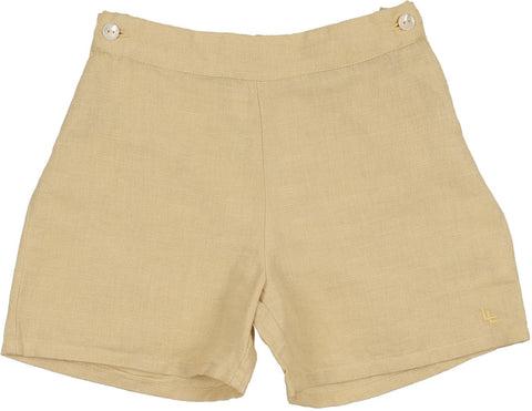 Lil Legs Analogie Yellow Solid Shorts SHST-YEL