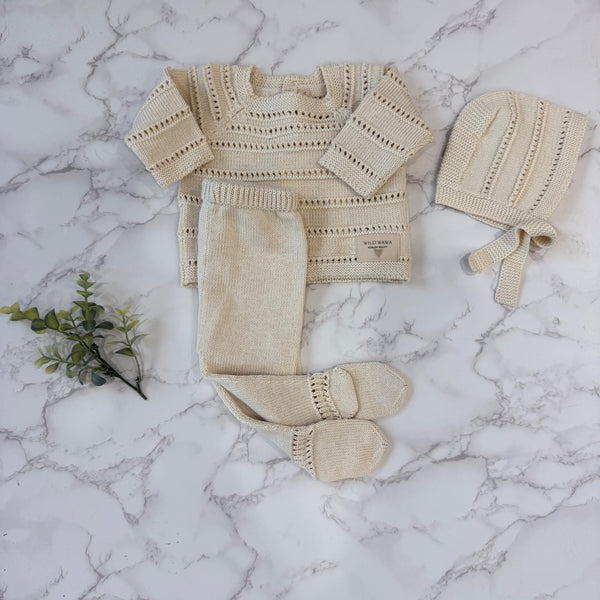 Wild Wawa Ivory Welcome Home Baby Knitted Set