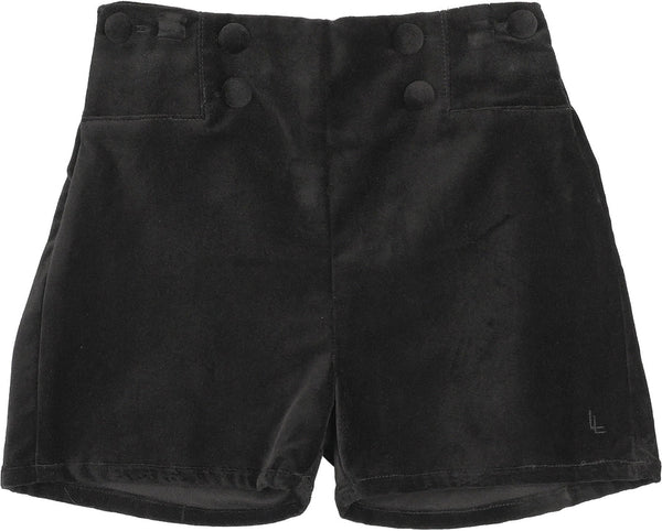 Lil Legs Analogie Black Velvet Shorts