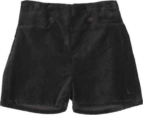 Lil Legs Analogie Black Velvet Shorts