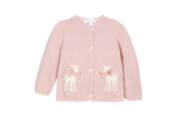 Patachou Baby Sweet Pink Deer Cardigan + Pant Set