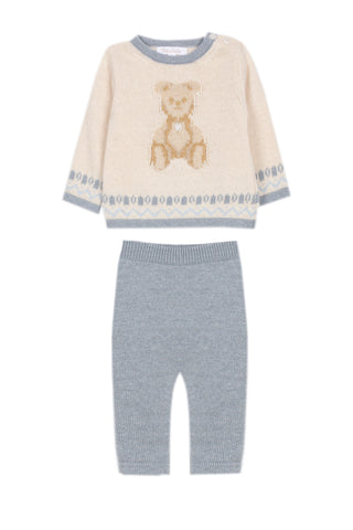 Patachou Baby Ecru Teddy Bear Knit Set