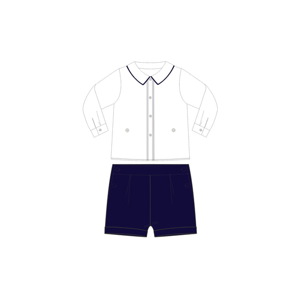 Patachou Navy Velvet Set