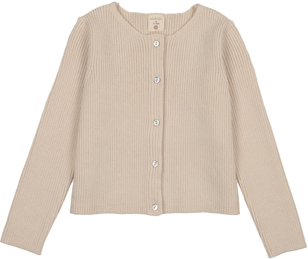 Lil Legs Analogie Wheat Ribbed Cardigan SRC-WHEA