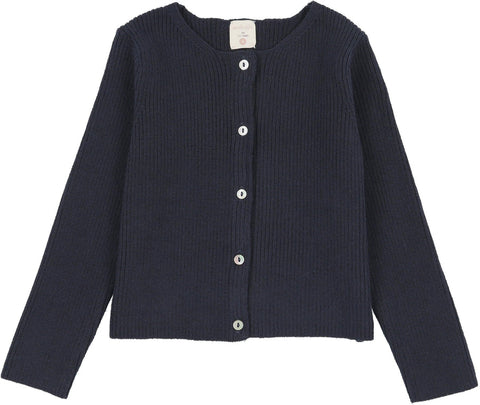 Lil Legs Analogie Navy Ribbed Cardigan SRC-NAVY