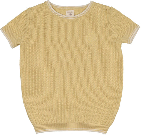 Lil Legs Analogie Yellow Knit Crewneck Sweater SKCSW-YEL