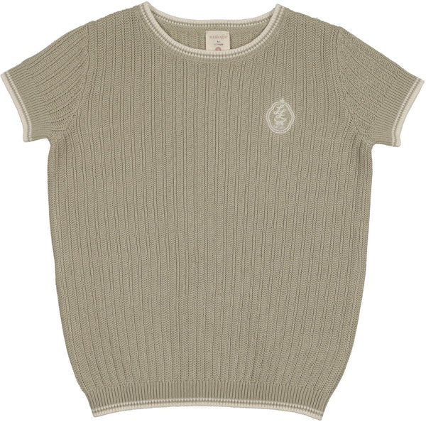 Lil Legs Analogie Shrub Green Knit Crewneck Sweater SKCSW-SGRN