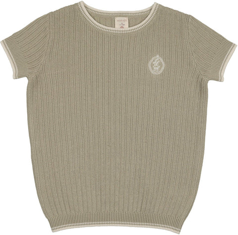 Lil Legs Analogie Shrub Green Knit Crewneck Sweater SKCSW-SGRN