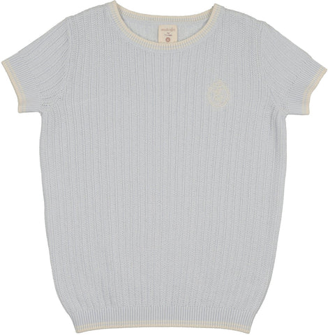 Lil Legs Analogie Clear Blue Knit Crewneck Sweater SKCSW-CBLU