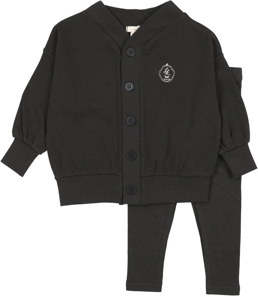 Lil Legs Analogie Black Boys Shabbos Lounge Set BSLST-BLA