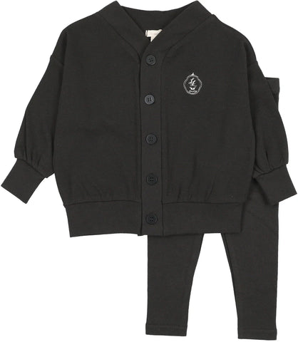 Lil Legs Analogie Black Boys Shabbos Lounge Set BSLST-BLA