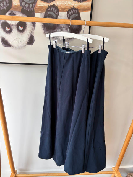 Coco Blanc Navy Jersey Paneled Skirt