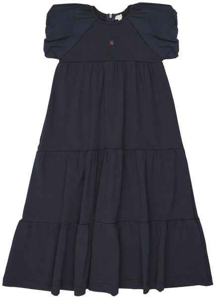 Lil Legs Analogie Navy Puff Sleeve SS Maxi PSDSS-NAVY