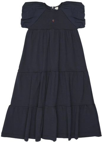 Lil Legs Analogie Navy Puff Sleeve SS Maxi PSDSS-NAVY