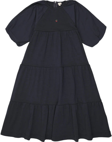 Lil Legs Analogie Navy Puff Sleeve 3/4 Maxi PSDQ-NAVY