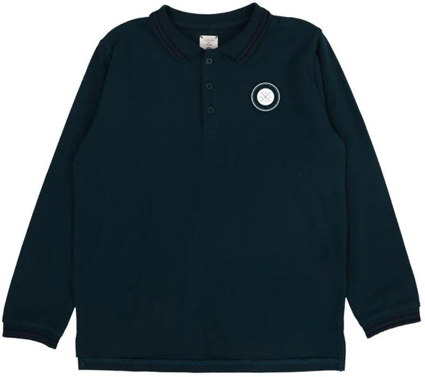 Lil Legs Deep Teal Double Stripe Polo