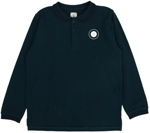 Lil Legs Deep Teal Double Stripe Polo