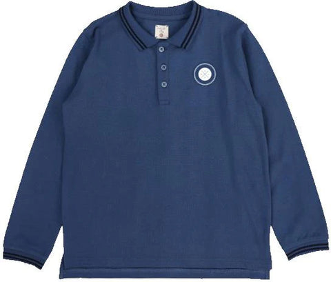 Lil Legs Vintage Blue Double Stripe Polo