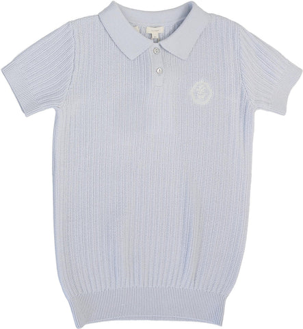 Lil Legs Analogie Clear Blue Knit Polo SKPL-CBLU