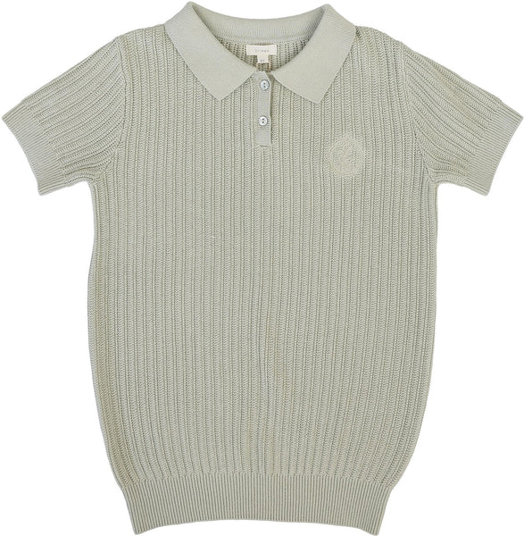 Lil Legs Analogie Shrub Green Knit Polo SKPL-SGRN