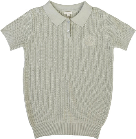 Lil Legs Analogie Shrub Green Knit Polo SKPL-SGRN