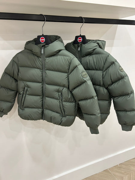 Colmar Green Underwood Monochrome Logo Down Jacket