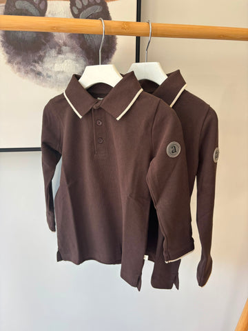 Lil Legs Chocolate Brown Classic Polo
