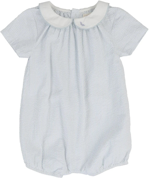 Lil Legs Analogie Clear Blue Mountain Meadows Boys Bubble Romper MBBR-CBLU