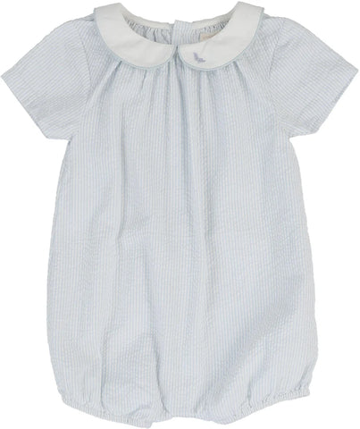 Lil Legs Analogie Clear Blue Mountain Meadows Boys Bubble Romper MBBR-CBLU