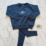Lilette Off Navy Sweet Bear Toddler Set