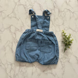 Lil Legs Mid Blue Wash Denim City Girls Romper DCGR-MBWSH